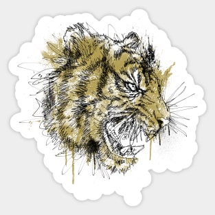 Tiger Scratch Sticker